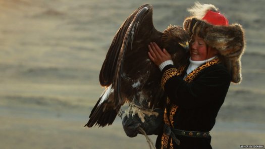 The Huntress with her Eagle