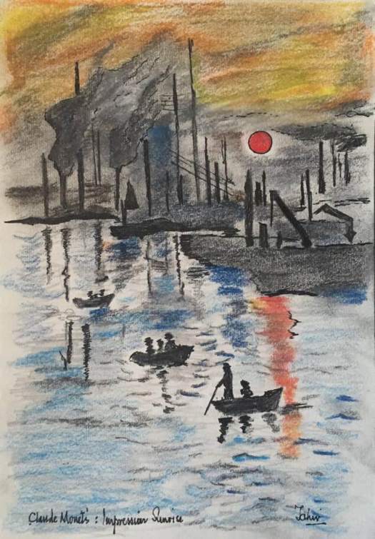 PASTEL and Pencil Claude Monet